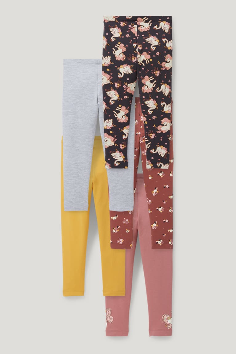 Nohavice C&A Multipack Of 5 Thermal Leggings Dievcenske Koralove | 9168TQIDU
