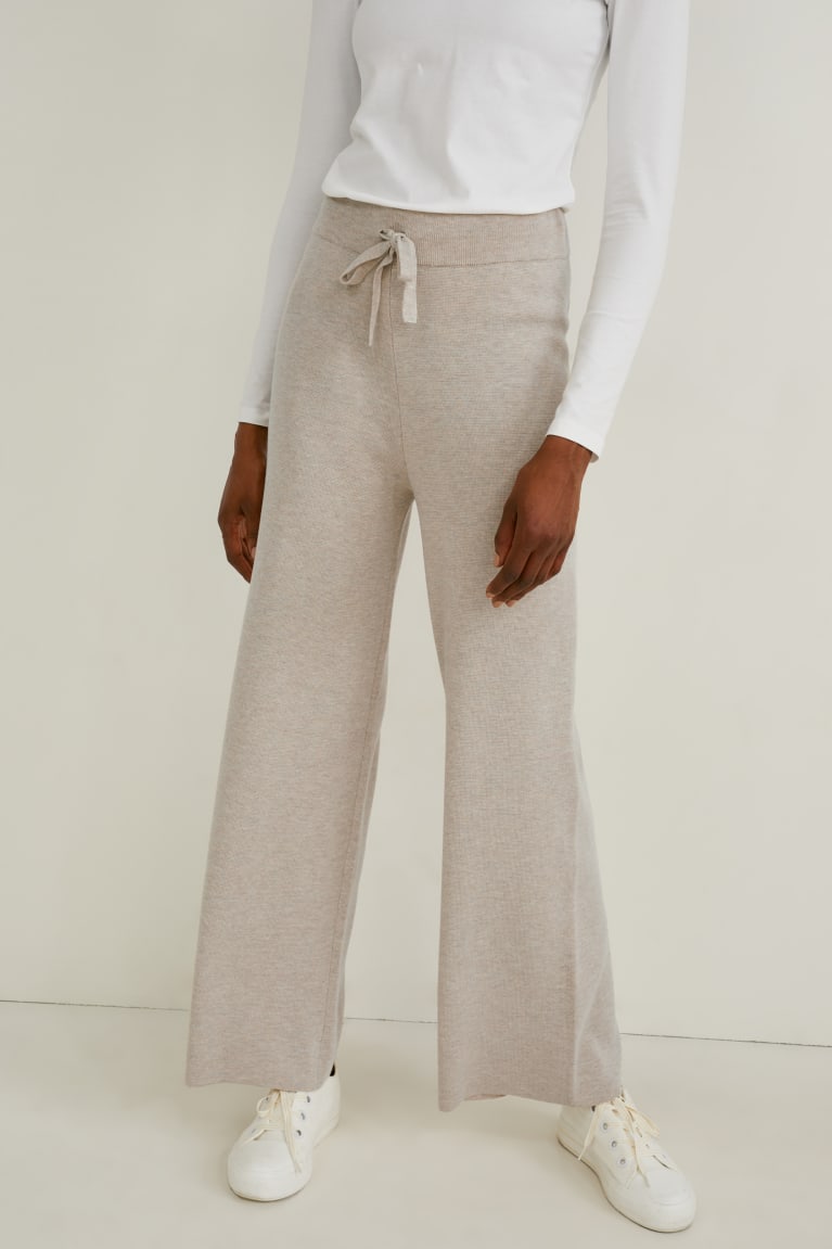 Nohavice C&A Pletené Pohodlie Fit Recycled Damske Siva | 7493YAMBL