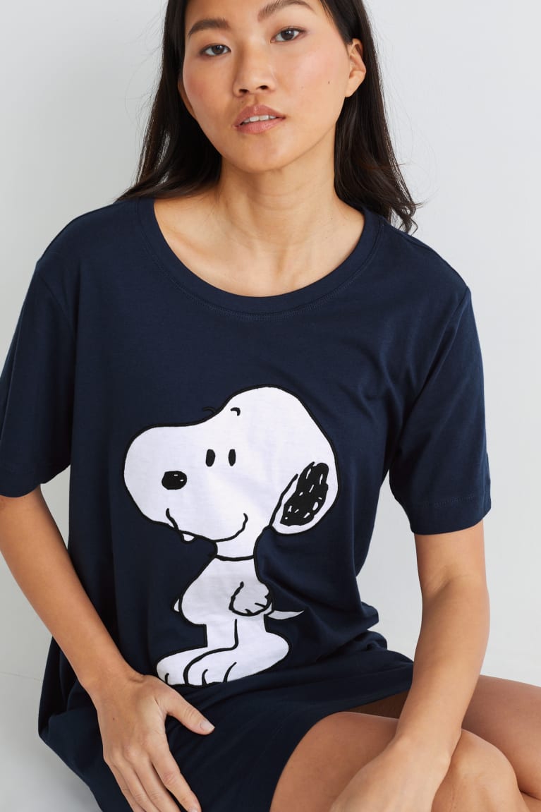 Nočná Bielizeň C&A NightSnoopy Damske Tmavo Modre | 7843GVZDT
