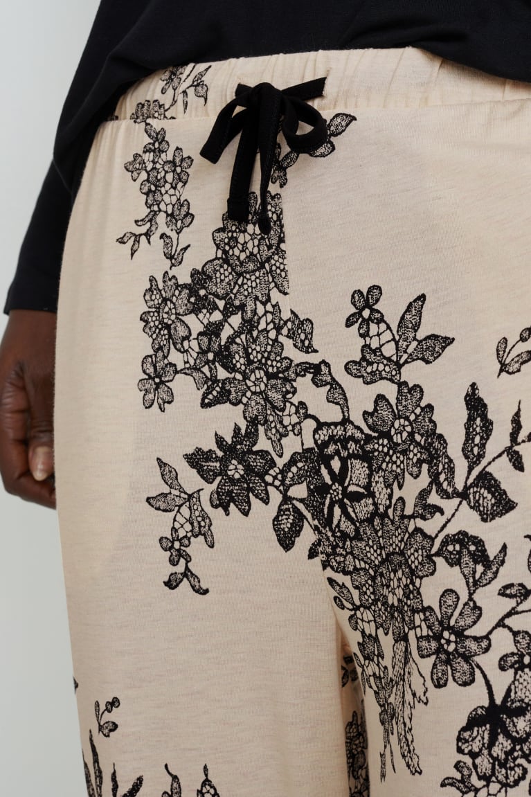Nočná Bielizeň C&A Pyjama Bottoms Floral Damske Béžové | 7593HPBUJ