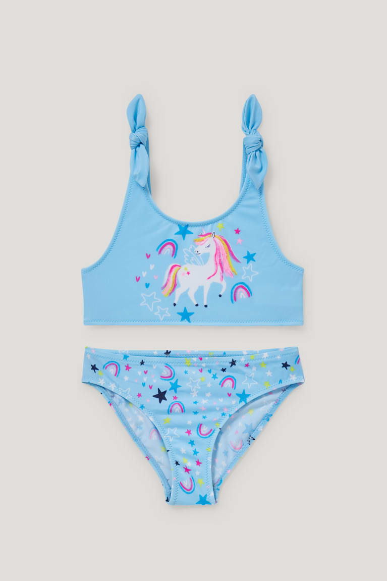 Plavky C&A Unicorn Bikiny Lycra® Xtra Life™ 2 Piece Dievcenske Svetlo Modre | 3057NFVSO