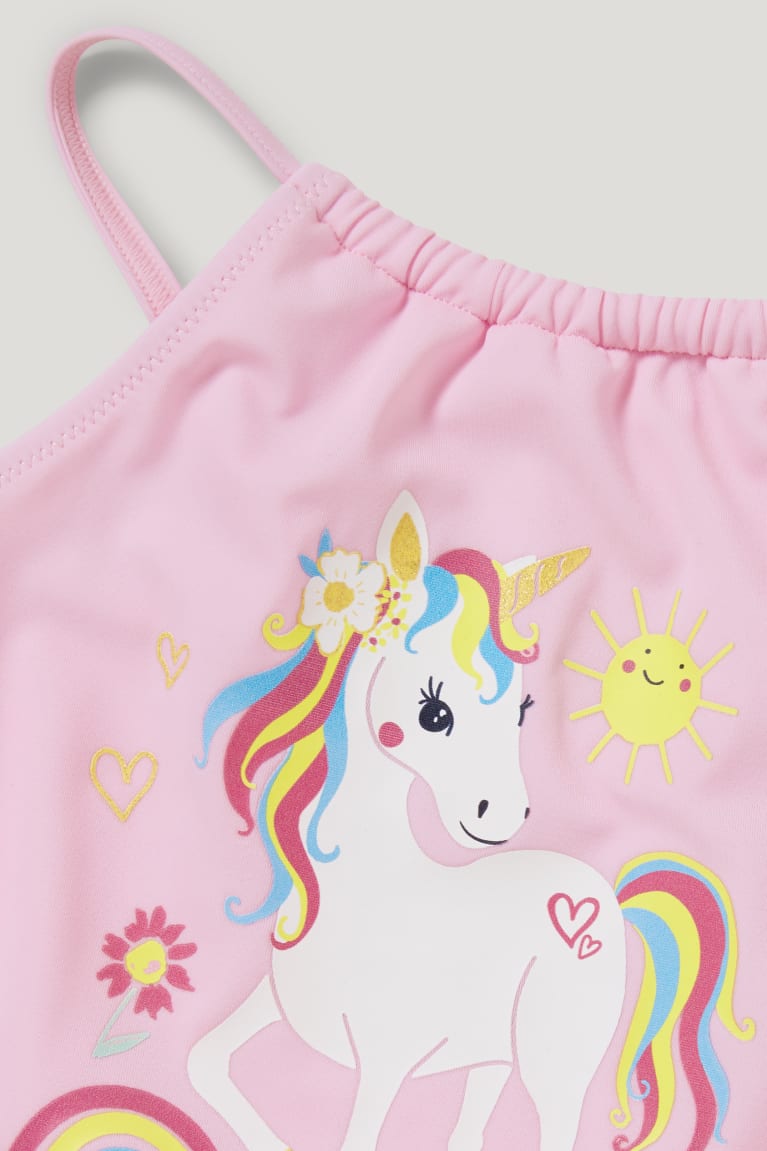 Plavky C&A Unicorn Swimsuit Lycra® Xtra Life™ Dievcenske Ruzove | 3092WBSRY