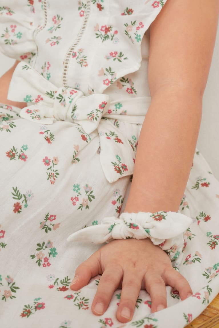 Saty C&A Set And Scrunchie 2 Piece Floral Dievcenske Biele | 7562QUPON