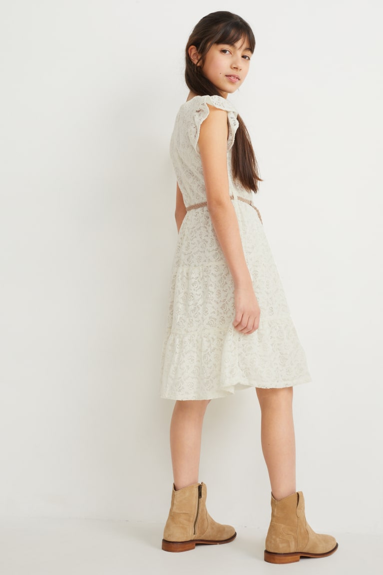 Saty C&A With Belt Dievcenske Biele | 5849KIYNF