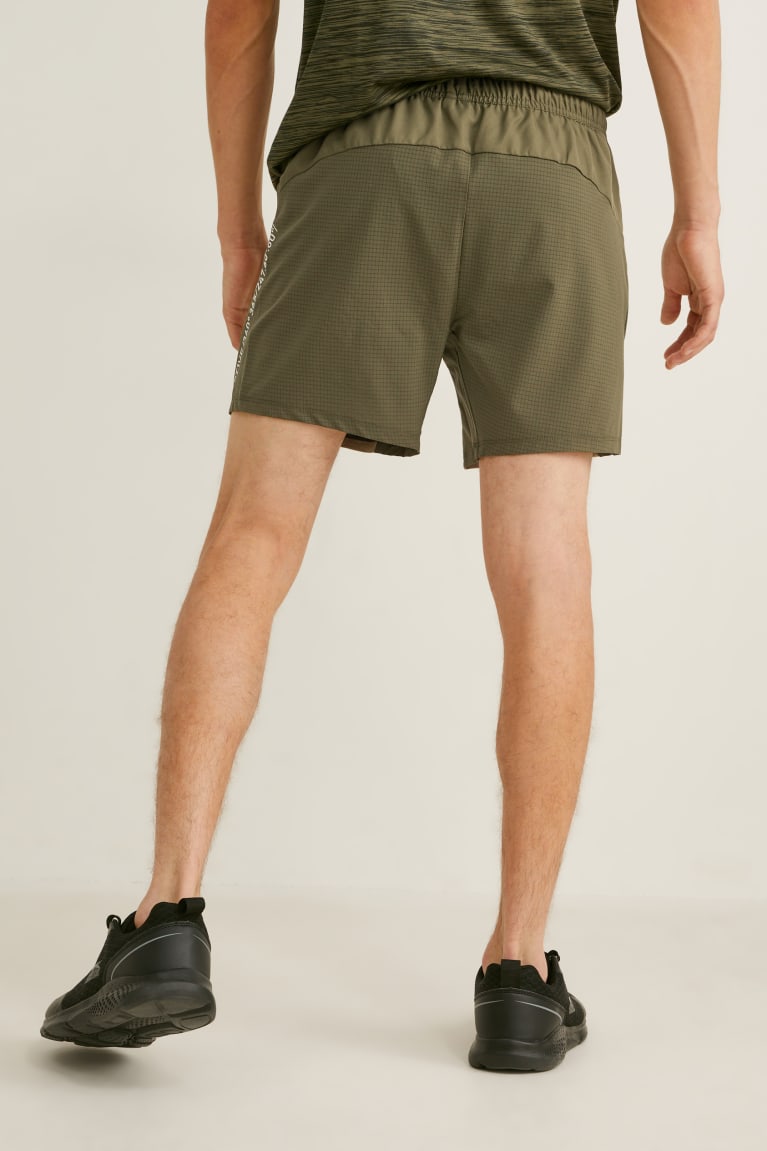 Sortky C&A Active Panske Tmavo Zelene | 7186NFDOP