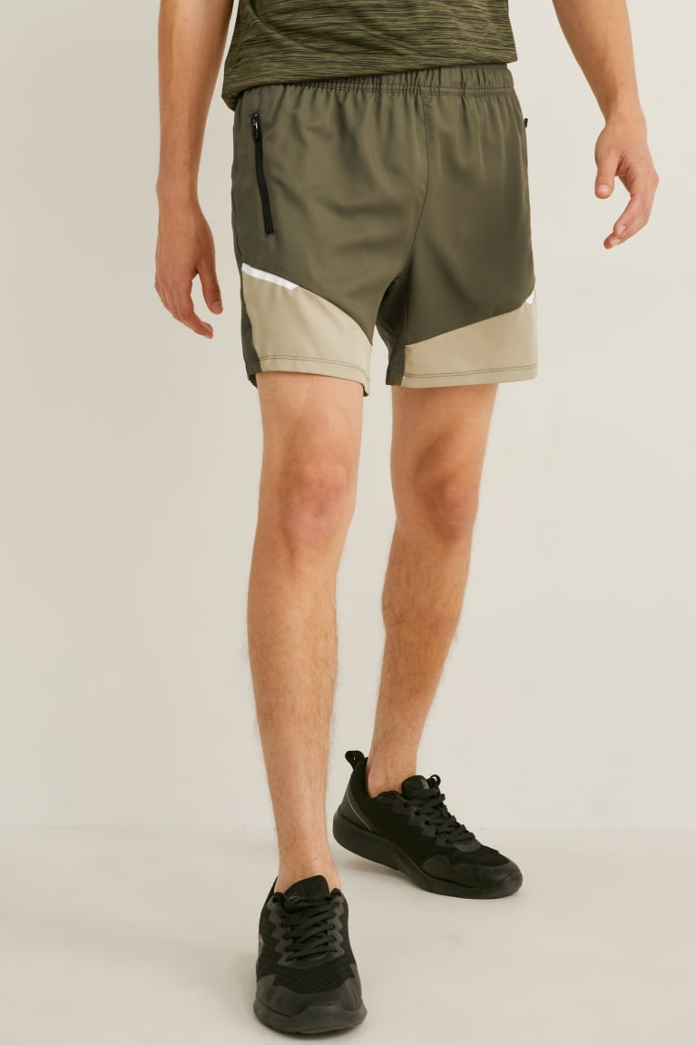 Sortky C&A Active Panske Tmavo Zelene | 7186NFDOP