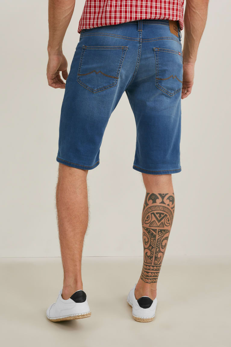 Sortky C&A Mustang Denim Bermuda Chicago Panske Modre Svetlo Modre | 7583BEUIY