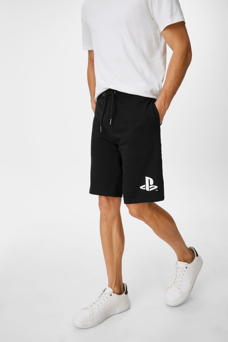 Sortky C&A Sweat Organic Bavlnene Playstation Panske Čierne | 4026QPDCM