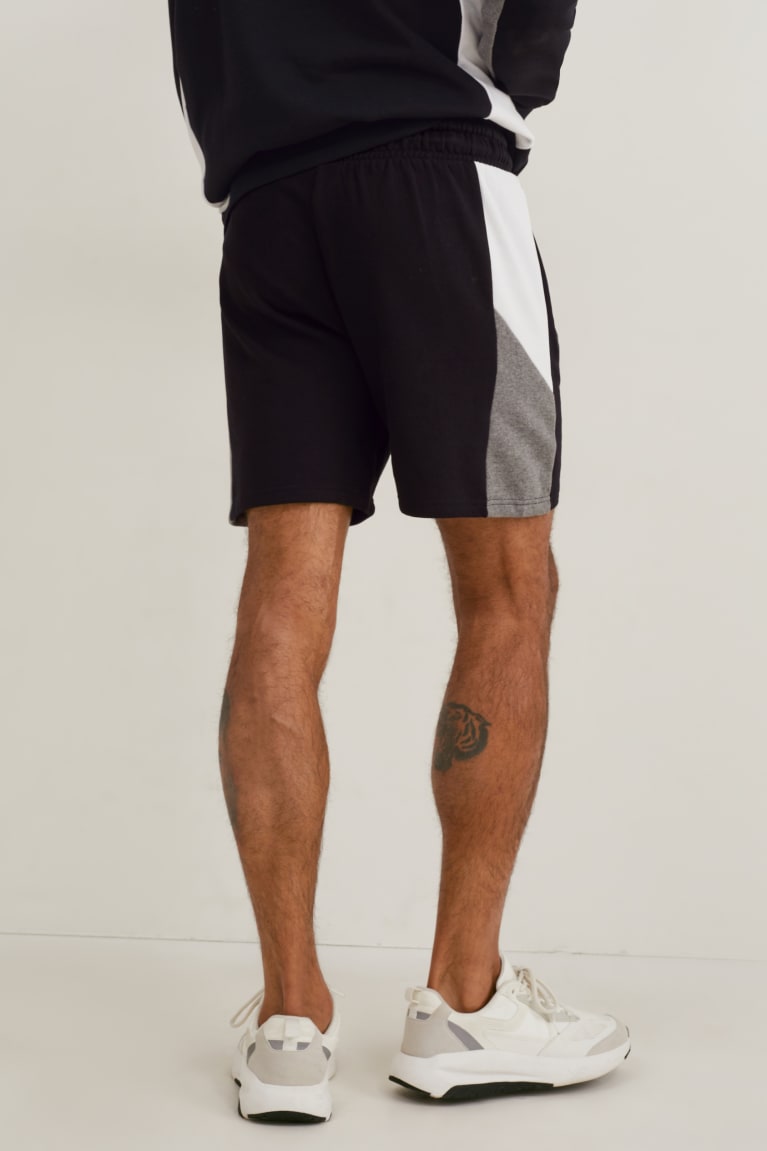 Sortky C&A Sweat Panske Čierne | 0396LDTPR