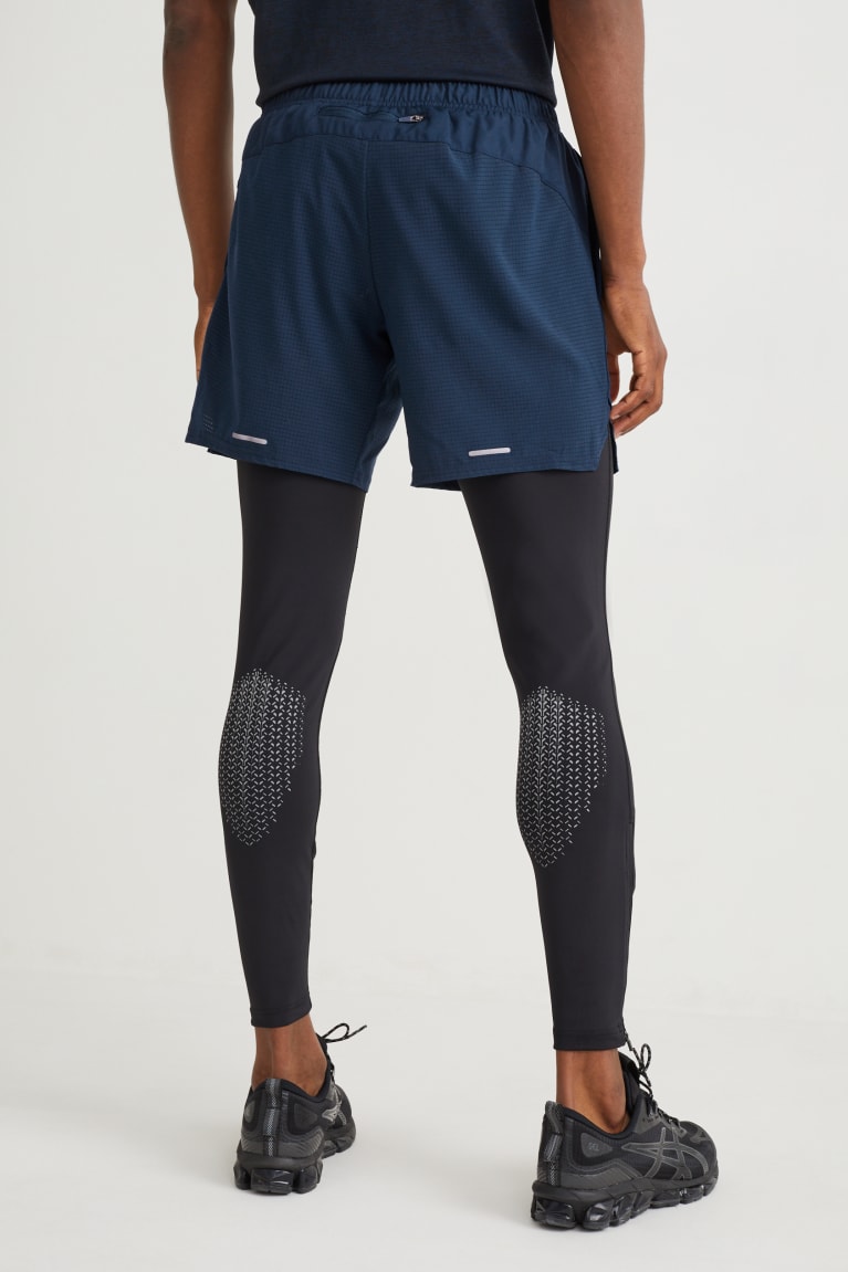 Sortky C&A Technical Panske Tmavo Modre | 6537DQOUB