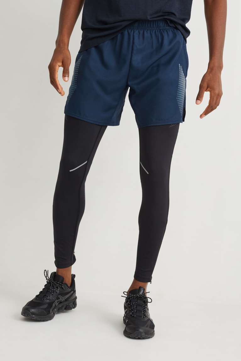 Sortky C&A Technical Panske Tmavo Modre | 6537DQOUB