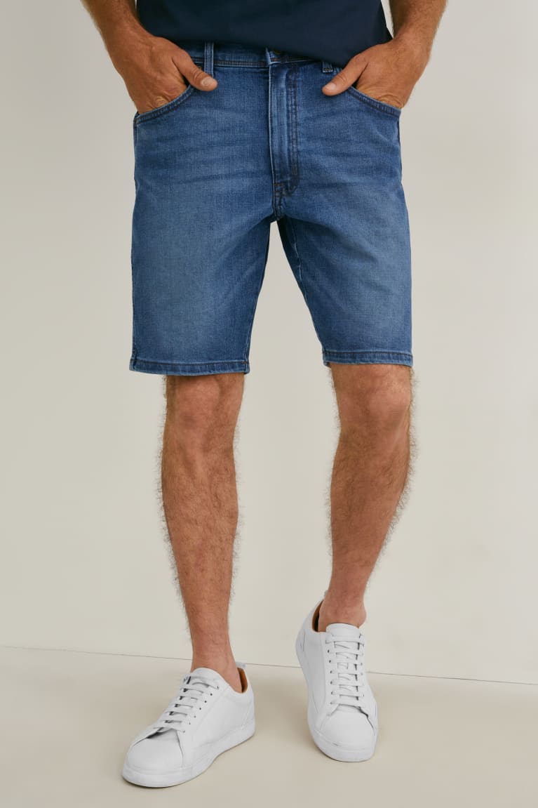 Sortky C&A Wrangler Denim Panske Modre Svetlo Modre | 2458ZAVWD