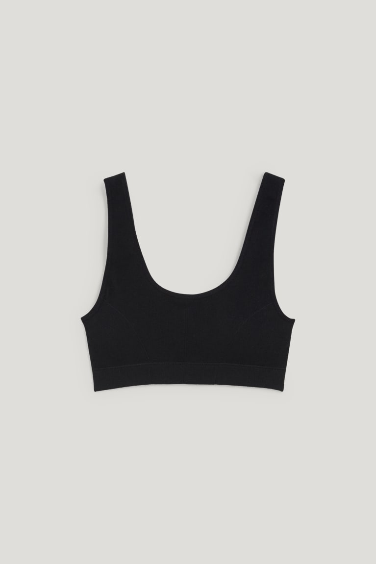 Spodne Pradlo C&A Crop Polstrované Seamless- Lycra® Damske Čierne | 8495BAMVP