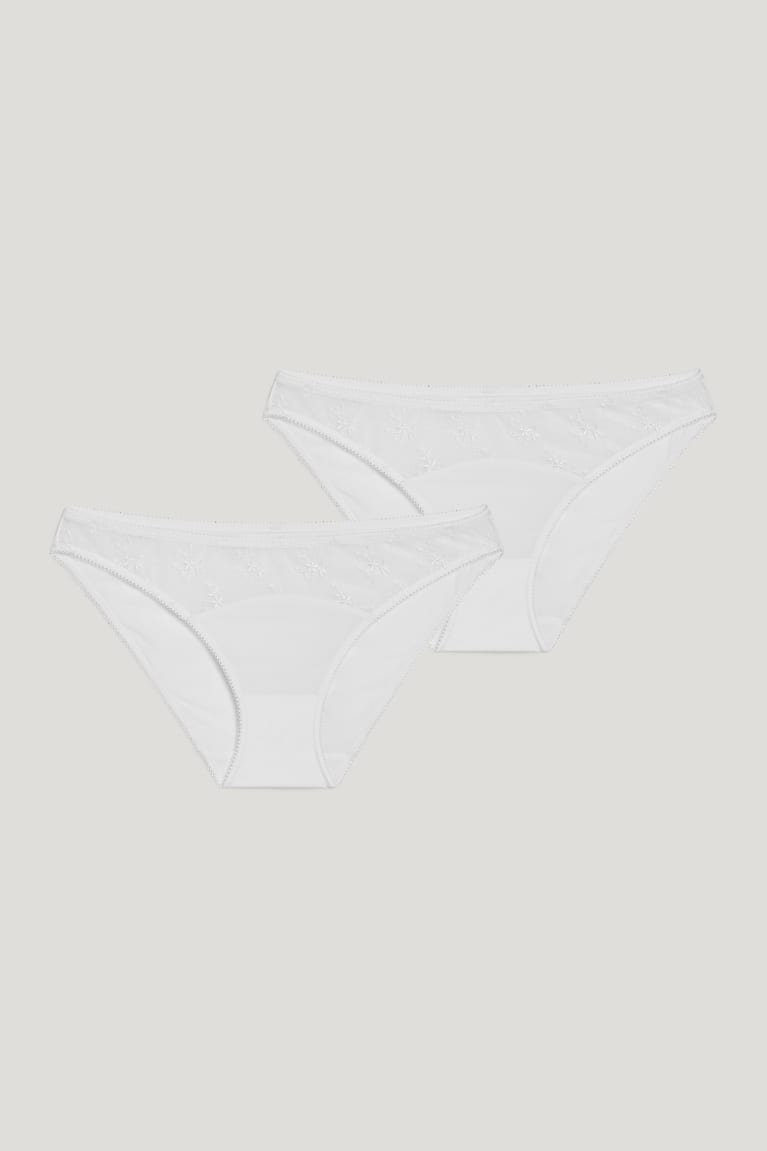 Spodne Pradlo C&A Multipack Of 2 Briefs Damske Biele | 0475WGQYF