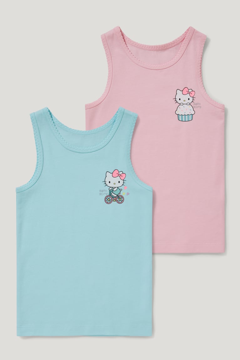 Spodne Pradlo C&A Multipack Of 2 Hello Kitty Vest Organic Bavlnene Dievcenske Svetlo Tyrkysové | 8149CZKRG