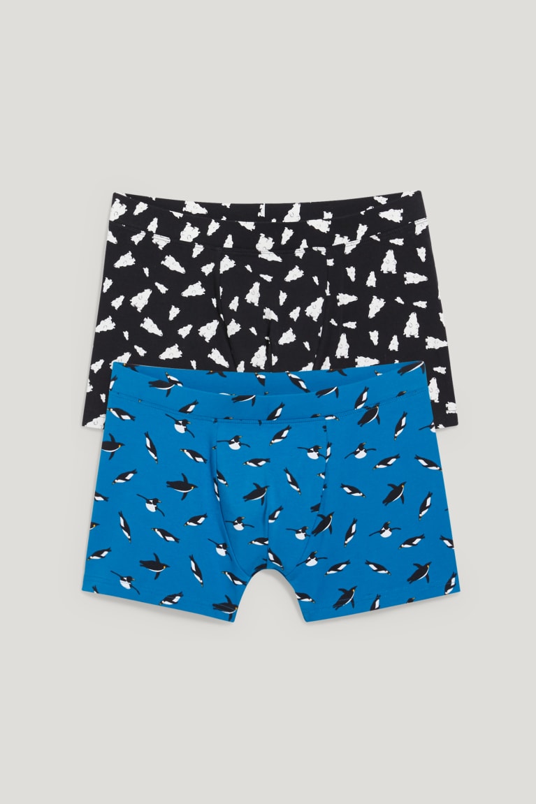 Spodne Pradlo C&A Multipack Of 2 Trunks Organic Bavlnene Lycra® Panske Modre | 5073SBNKV