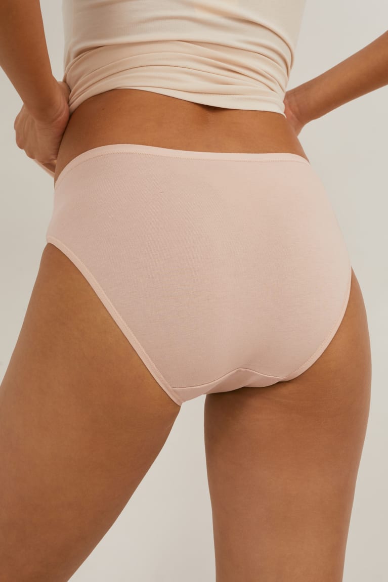 Spodne Pradlo C&A Multipack Of 3 Briefs Lycra® Damske Béžové | 2904HYRIJ