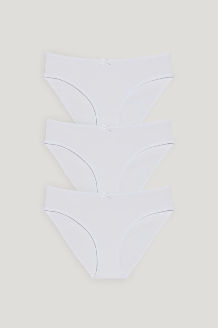 Spodne Pradlo C&A Multipack Of 3 Briefs Organic Bavlnene Damske Biele | 3861FEKTO