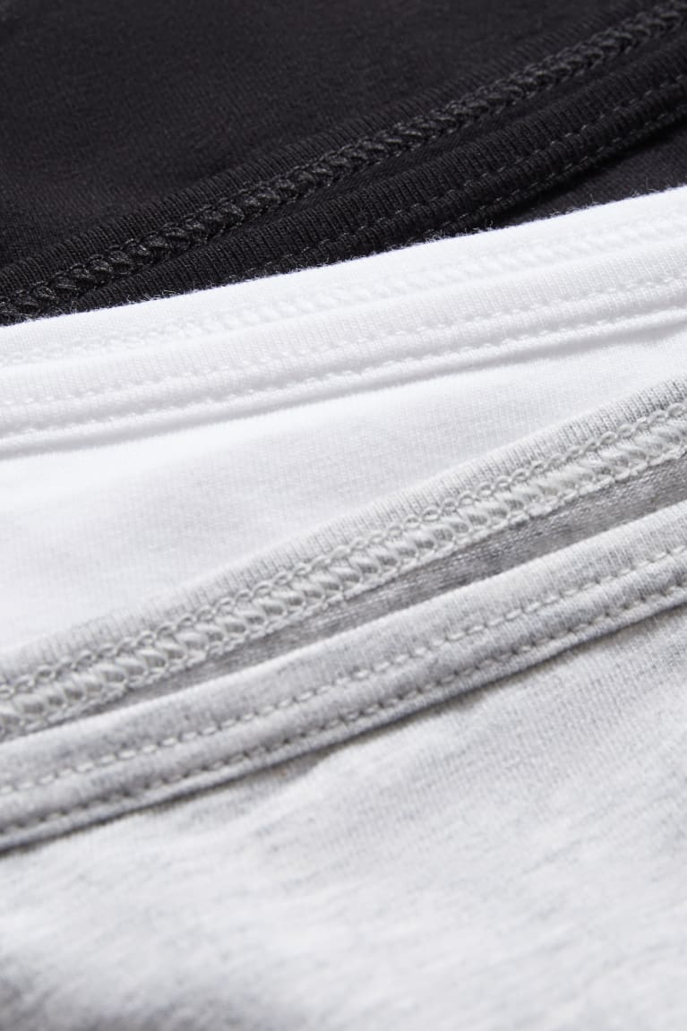 Spodne Pradlo C&A Multipack Of 3 Briefs Organic Bavlnene Dievcenske Biele Čierne | 5176LUXWA