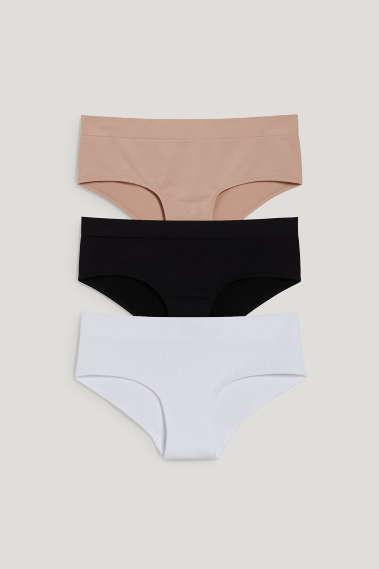 Spodne Pradlo C&A Multipack Of 3 Hipster Briefs Seamless Lycra® Damske Biele | 2069PIWQU