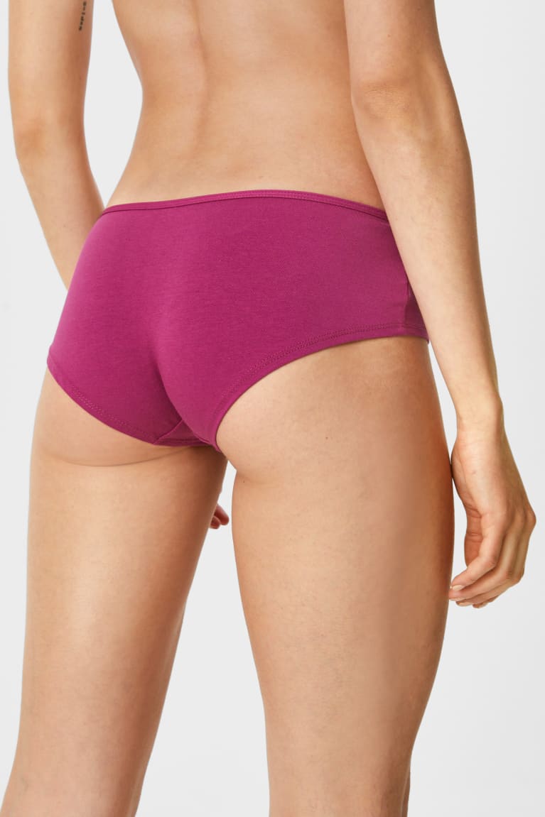 Spodne Pradlo C&A Multipack Of 4 Hipster Briefs Organic Bavlnene Damske Tmavo Modre | 8769ROXKY