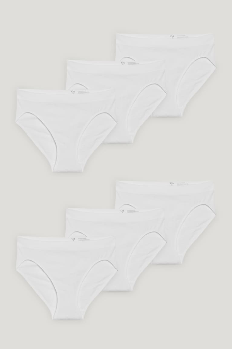 Spodne Pradlo C&A Multipack Of 6 Briefs Seamless Lycra® Damske Biele | 7159HNVRS