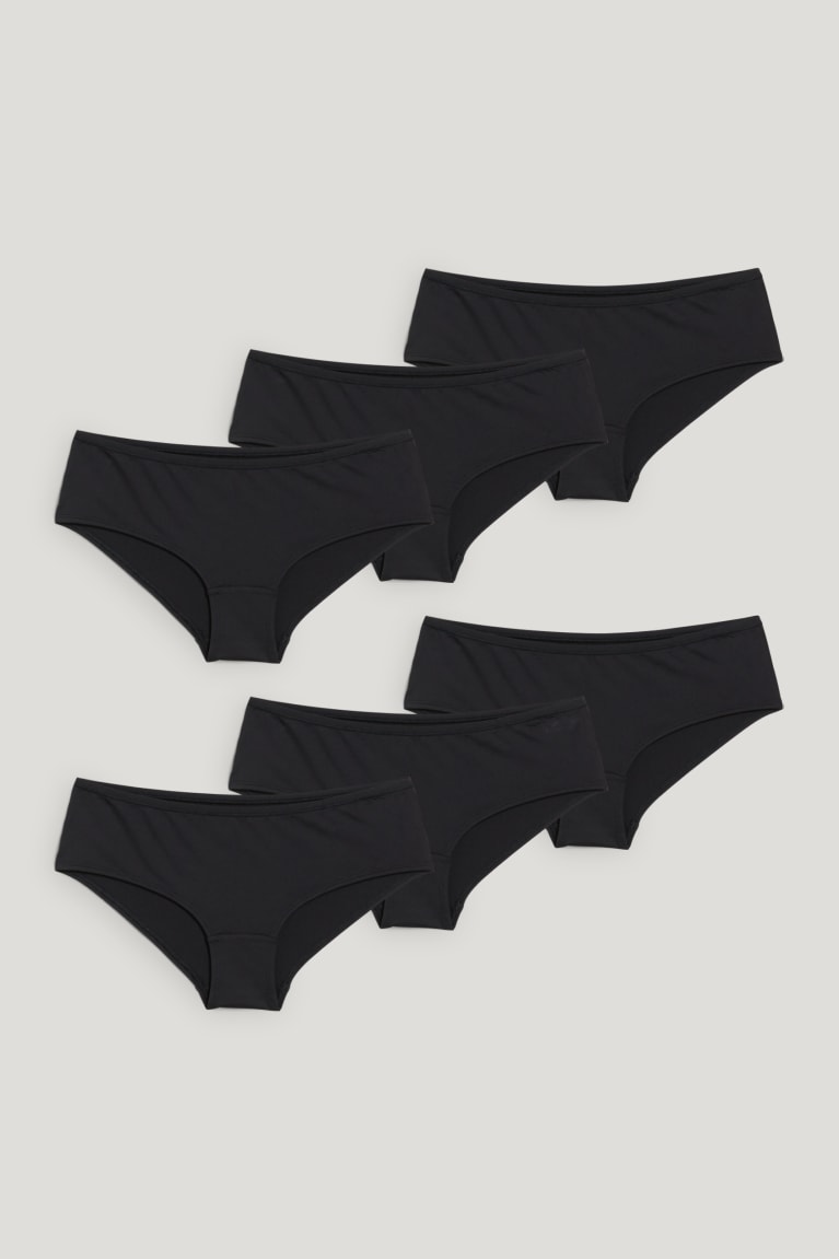 Spodne Pradlo C&A Multipack Of 6 Hipster Briefs Lycra® Damske Čierne | 2930VWDCX