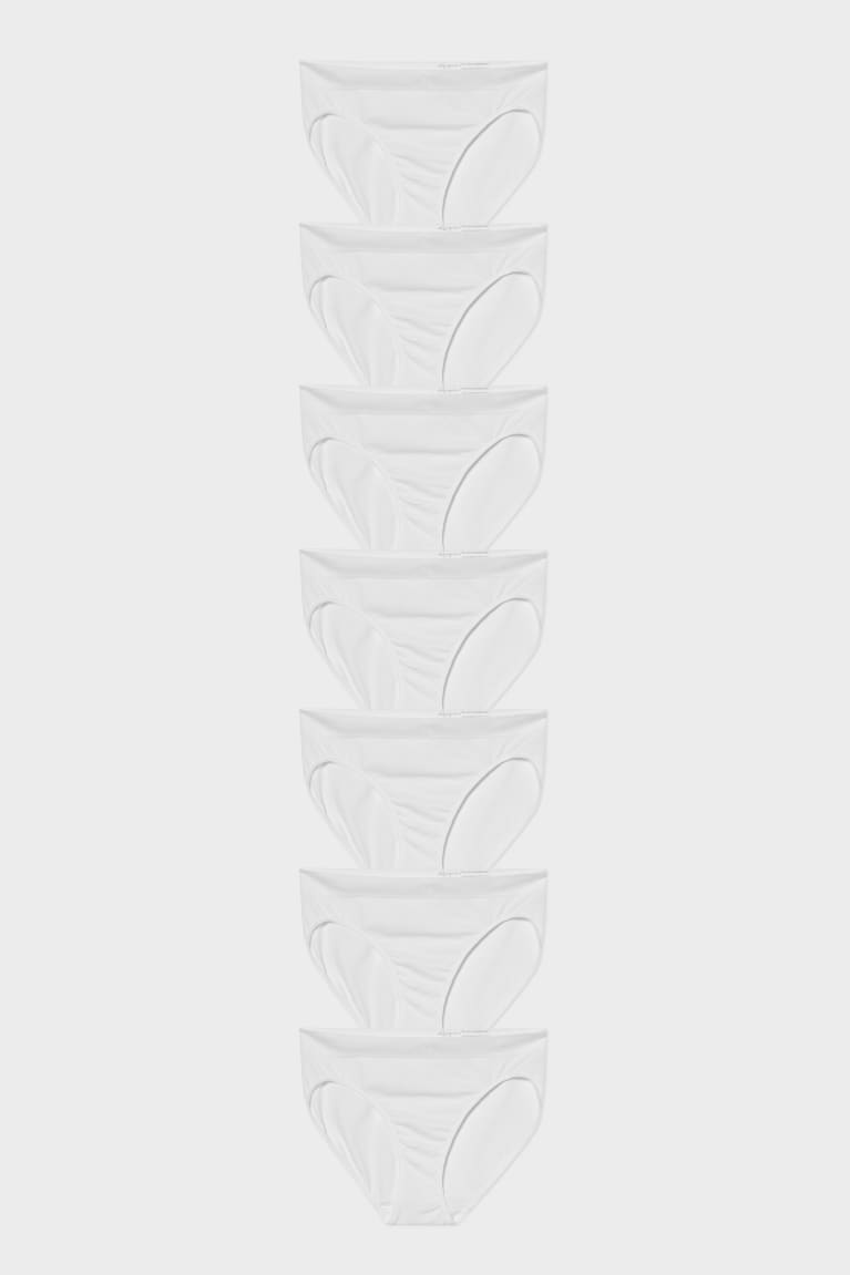 Spodne Pradlo C&A Multipack Of 7 Briefs Seamless Damske Biele | 4725ELJGO