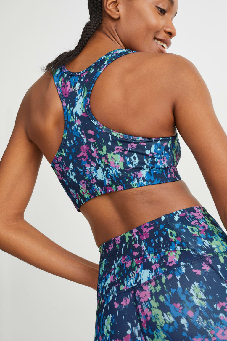 Spodne Pradlo C&A Sports Bra Fitness 4 Way Stretch Patterned Damske Zelene | 3518LDFWJ