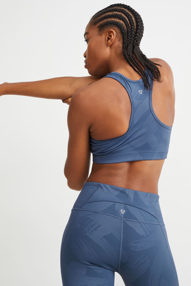 Spodne Pradlo C&A Sports Bra Polstrované 4 Way Stretch Damske Modre | 3458LAUYF