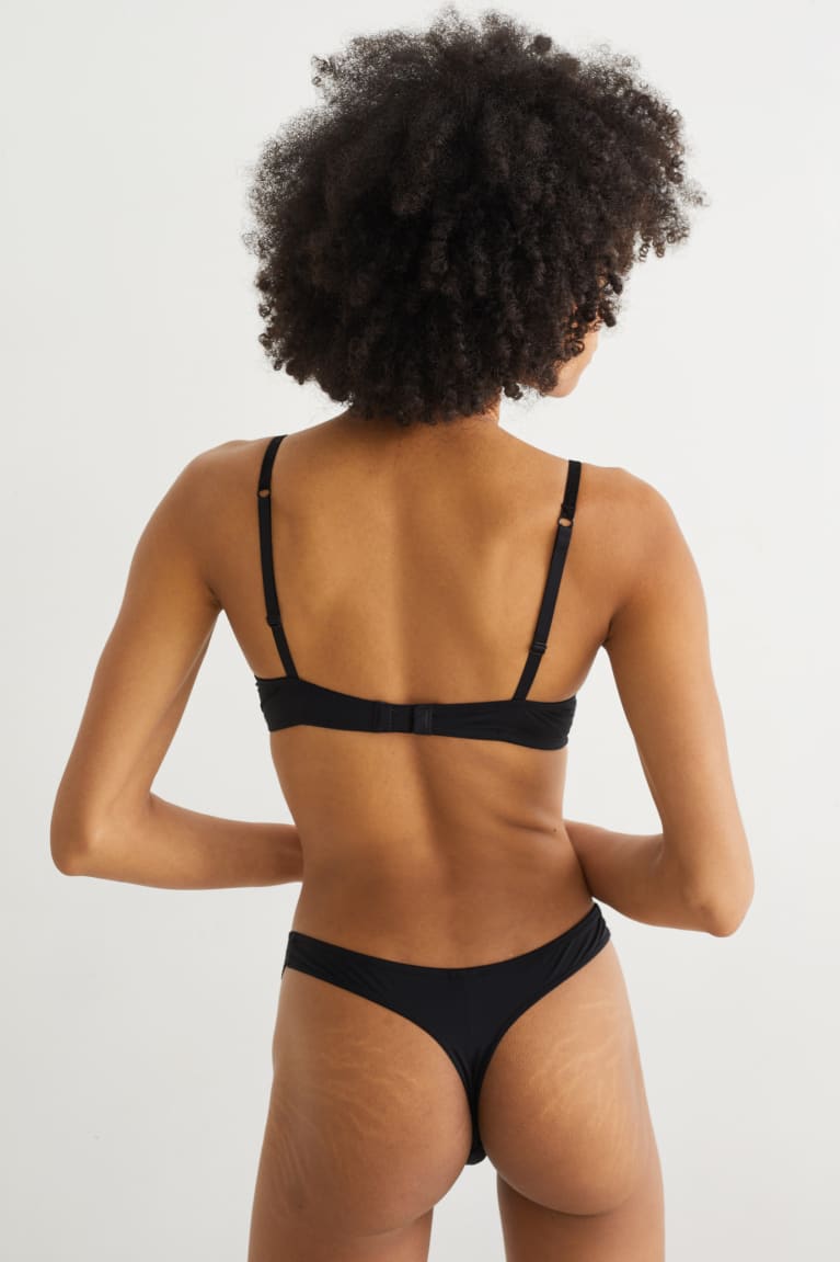 Spodne Pradlo C&A Underwire Bra Demi Polstrované Lycra® Damske Čierne | 5284YVFGK