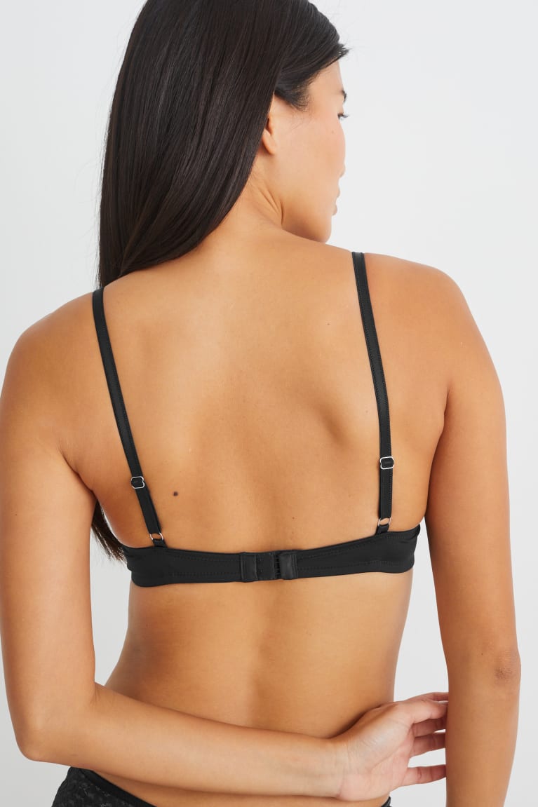 Spodne Pradlo C&A Underwire Bra Plunge Polstrované Push-up Damske Čierne | 2956OWXVC