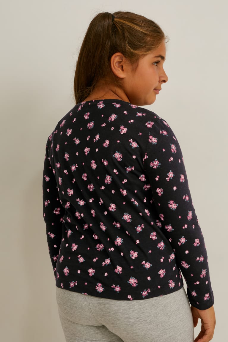 Topy C&A Extended Sizes Multipack Of 5 Long Sleeve Dievcenske Čierne | 4695QILBR