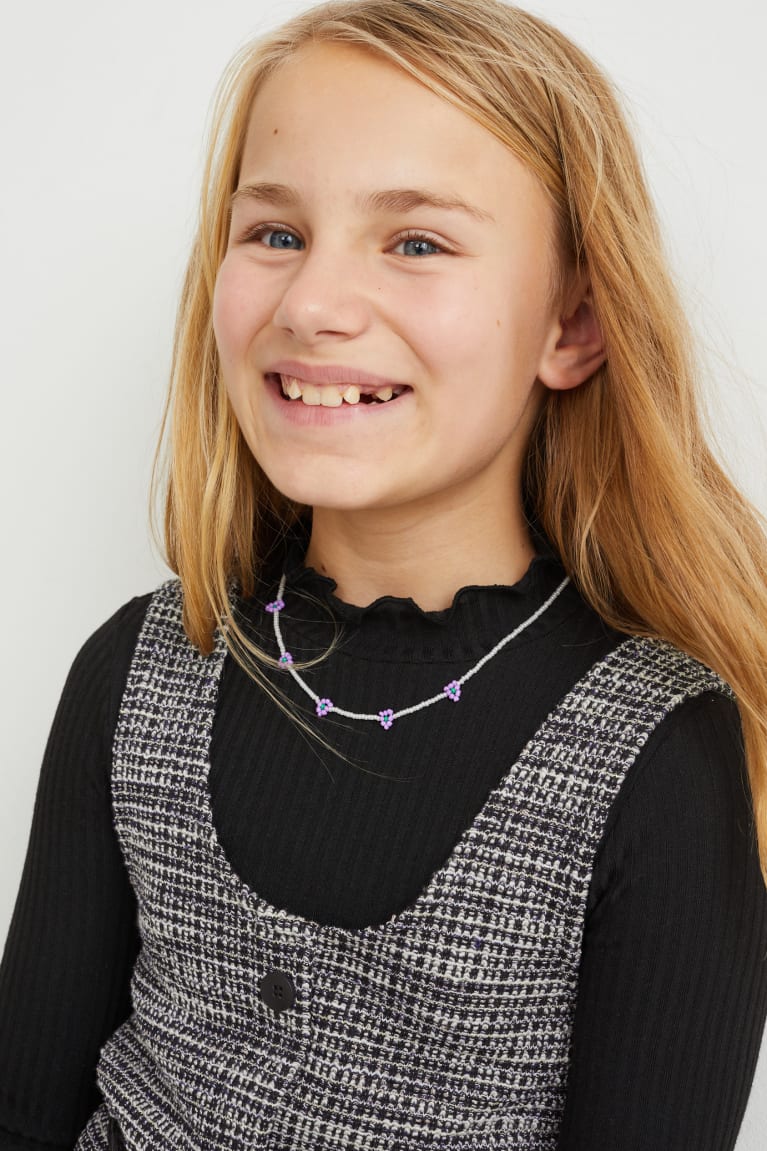 Topy C&A Set Bouclé And Long Sleeve 2 Piece Dievcenske Čierne | 3615WJIBC