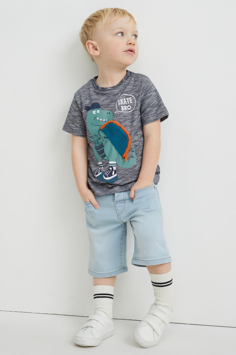 Tricko C&A Dinosaur Sleeve Chlapcenske Tmavo Modre | 3459YFBRW