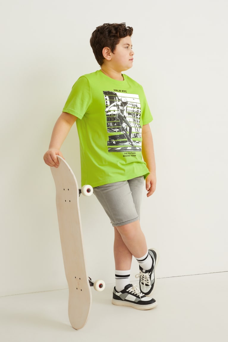 Tricko C&A Extended Sizes Multipack Of 2 Sleeve Chlapcenske Svetlo Zelene | 1643YFSWN