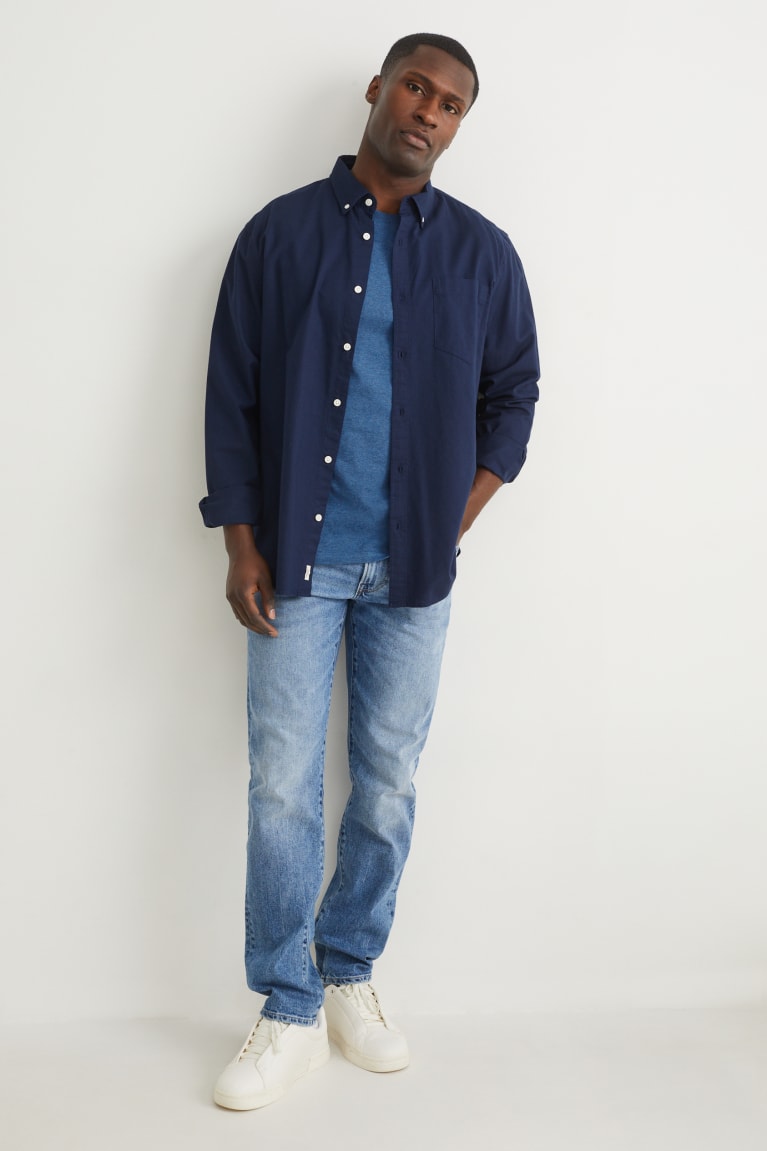 Tricko C&A Organic Bavlnene Panske Tmavo Modre | 5083BUSYO