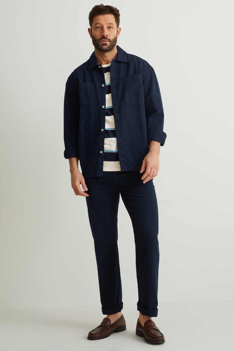 Tricko C&A Pruhované Panske Svetlo Béžové | 2837FTSXD