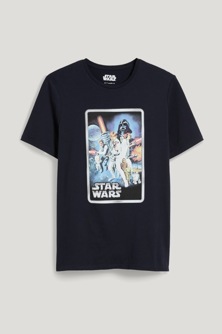 Tricko C&A Star Wars Panske Tmavo Modre | 1594DAYUO